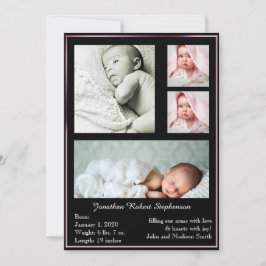 Ankündigung von Black and Pink Multi Frame Foto Ba