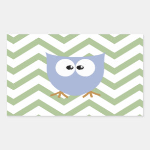 Ankündigung von Blue Owl Baby Boy Rechteckiger Aufkleber