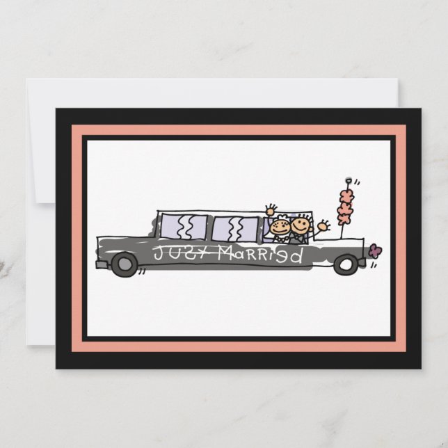 Ankündigung von Braut und Groom Limo (Vorderseite)