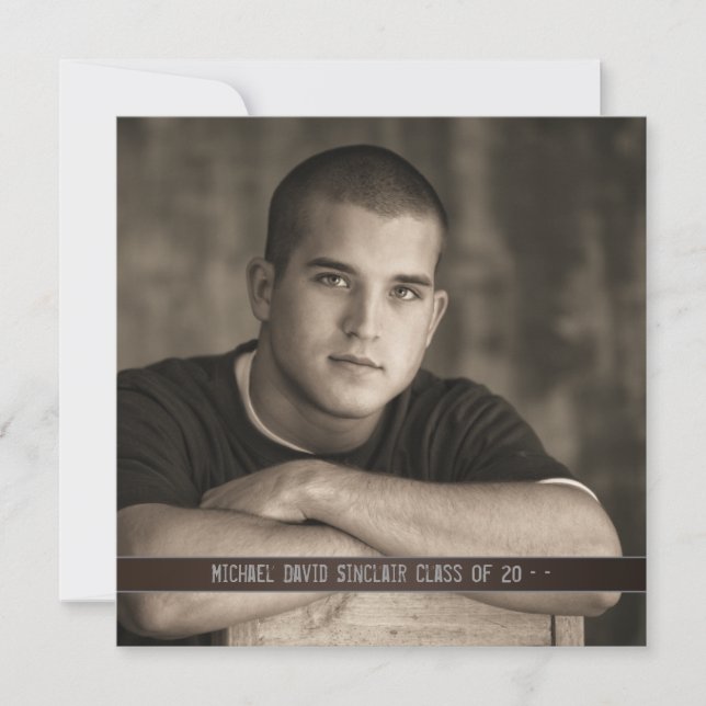 Ankündigung von Brown Leather Boys Foto Abschluss (Vorderseite)