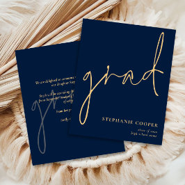 Ankündigung von Budget Script Navy Gold Graduate