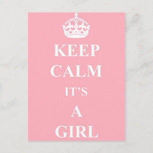 Ankündigung von Calm Girl Baby behalt Postcard