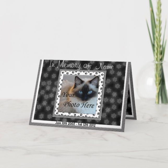 Ankündigung von Cat Memorial - Verlust von Haustie (Vorderseite)