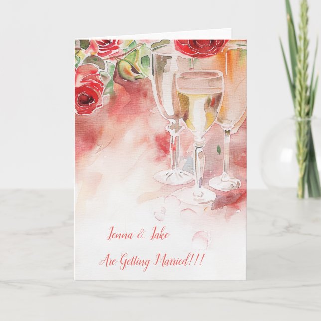 Ankündigung von Champagne & Rose Verlobung (Vorderseite)