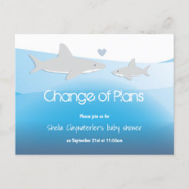 Ankündigung von Change Plans Blue Shark Baby Showe