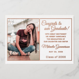 Ankündigung von Chic Minimalistisch Gold Foil Absc