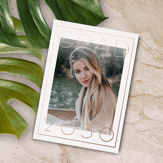 Ankündigung von Chic Minimalistisch Gold Foil Absc (Von Creator hochgeladen)