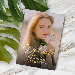 Ankündigung von Chic Minimalistisch Gold Foil Absc