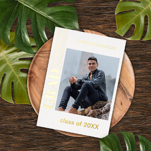 Ankündigung von Chic Minimalistisch Gold Foil Absc