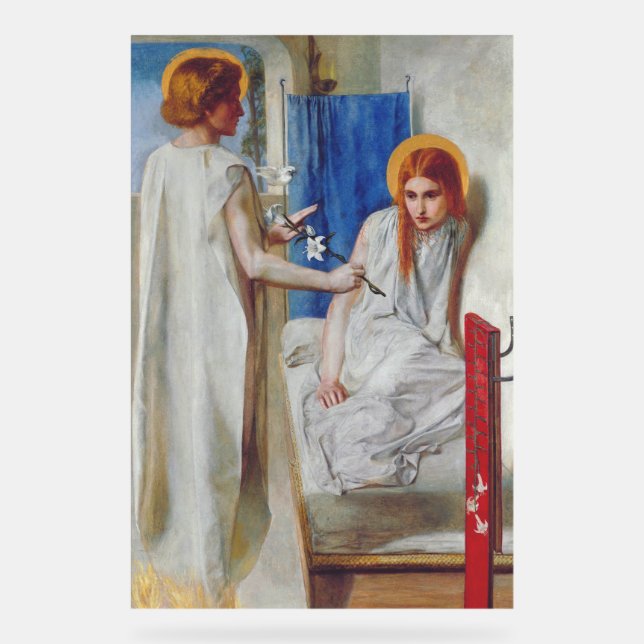 Ankündigung von Dante Gabriel Rossetti Acrylschild (Vorderseite)