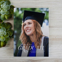 Ankündigung von Elegant Serif Foto Abschluss