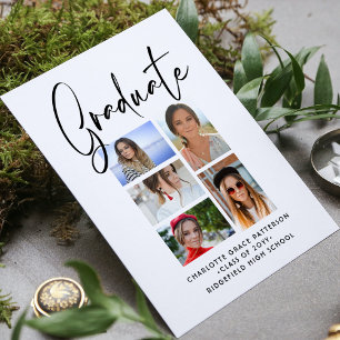 Ankündigung von elegantem Script Multi-Foto-Abschl