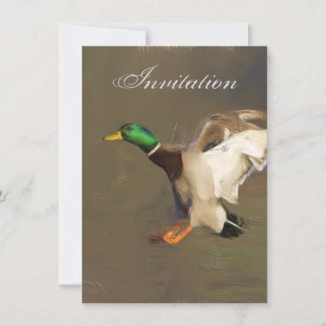 Ankündigung von Enten-Party Einladung (Vorderseite)