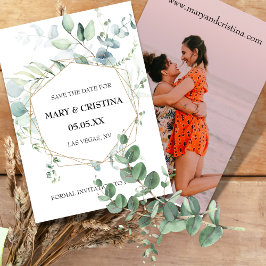 Ankündigung von Eukalyptus Design Save the Date Fo