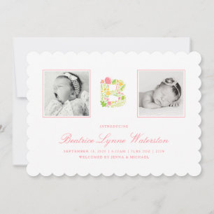 ANKÜNDIGUNG VON Foto BABY   Floral Alphabet B