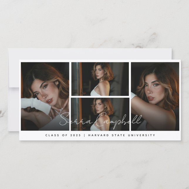 Ankündigung von Foto Collage Overlay Mini-Abschlus (Vorderseite)