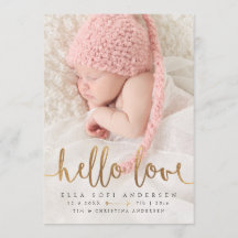 ANKÜNDIGUNG VON Foto GEBURT | Girl Boho Gold Arrow