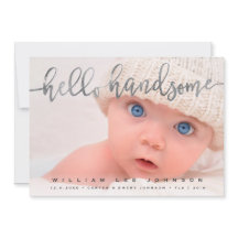 ANKÜNDIGUNG VON Foto GEBURT | Hello Handsome Scrip