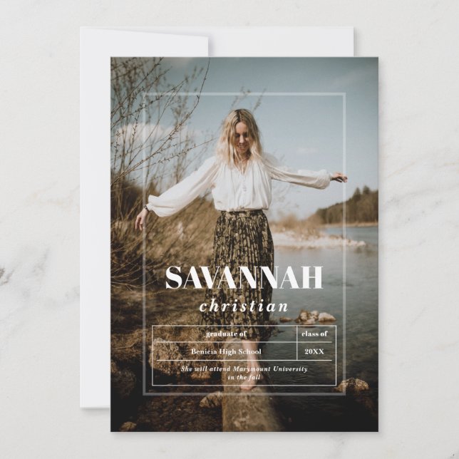 Ankündigung von Foto High School Abschluss (Vorderseite)