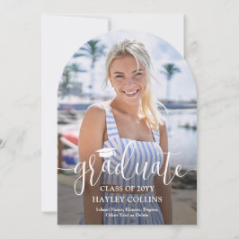 Ankündigung von Foto & Trendy Script Abschluss