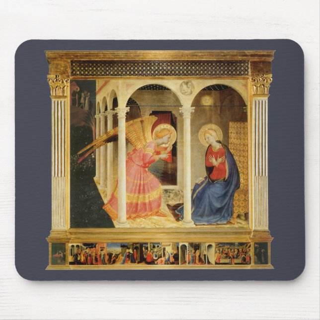Ankündigung von Fra Angelico, Kunst der Renaissanc Mousepad (Vorne)