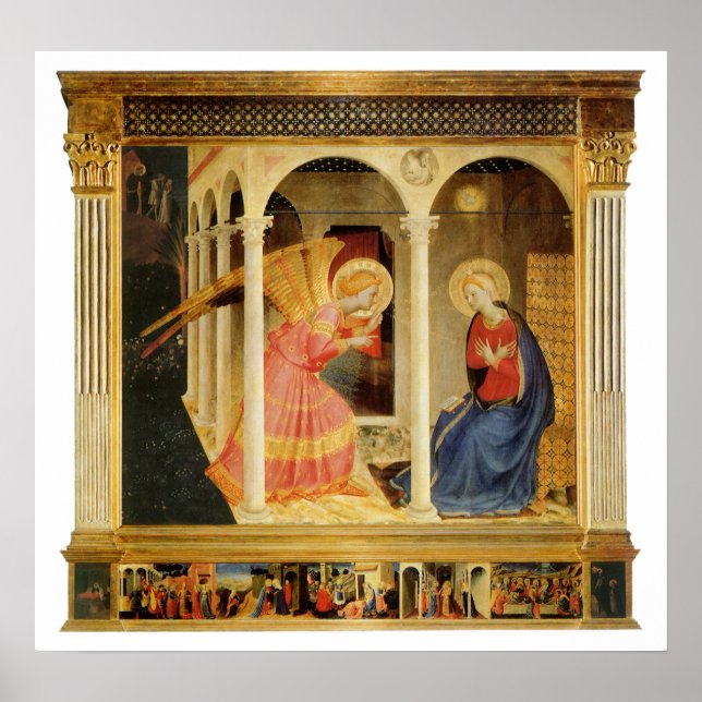 Ankündigung von Fra Angelico, Kunst der Renaissanc Poster (Vorne)