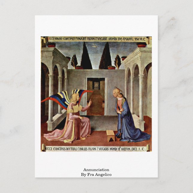 Ankündigung von Fra Angelico Postkarte (Vorderseite)
