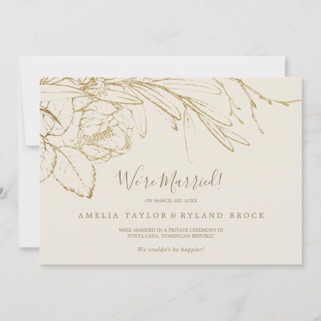 Ankündigung von Gilded Floral Cream & Gold Elopeme (Vorderseite)