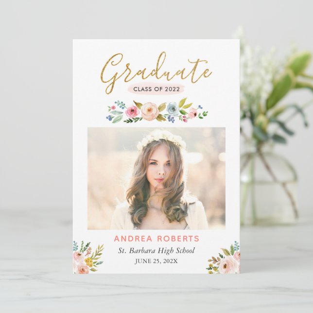 Ankündigung von Gold Graduate Foto (Stehend Vorderseite)