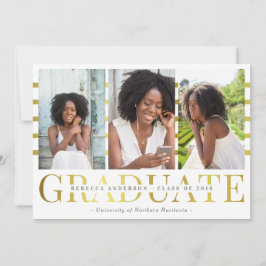 Ankündigung von Gold Graduate Trendy Foto Abschlus
