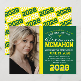 Ankündigung von Green & Yellow Abschluss Foto