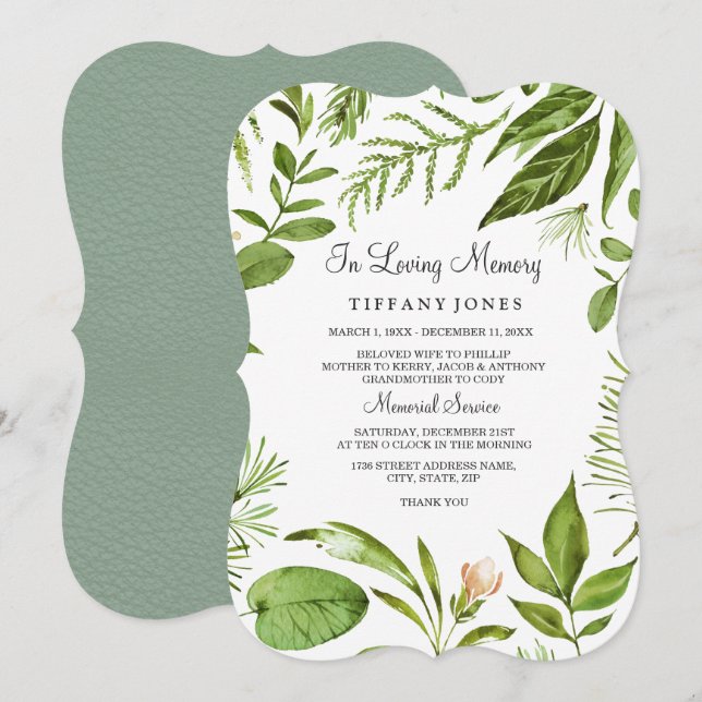 Ankündigung von "Grün in Erinnerung" (Vorne/Hinten)