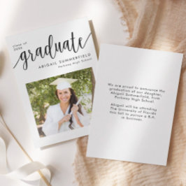 Ankündigung von handgeschriebenem Skript-Abschluss