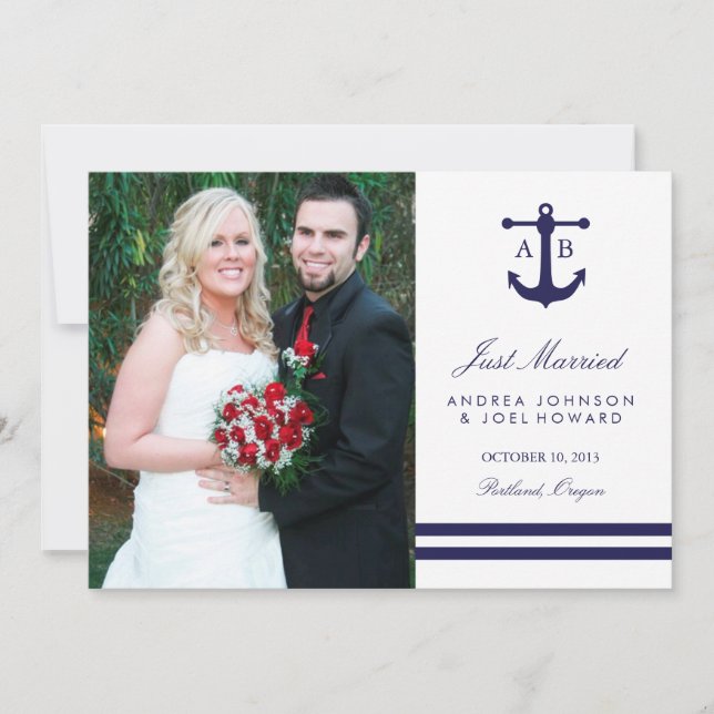 Ankündigung von Hochzeiten der Nautischen Marine (Vorderseite)