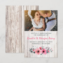 Ankündigung von Hochzeiten in rustikalem Holz