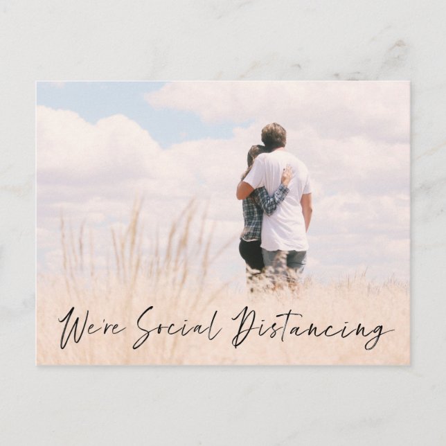 Ankündigung von Hochzeiten in sozialen Foto Postkarte (Vorderseite)