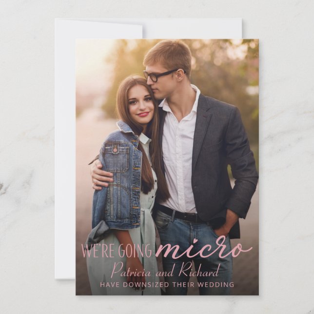Ankündigung von Hochzeiten Niedliches Foto Postkar (Vorderseite)