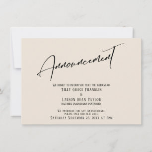 Ankündigung von Hochzeitspausen für elegante Hands