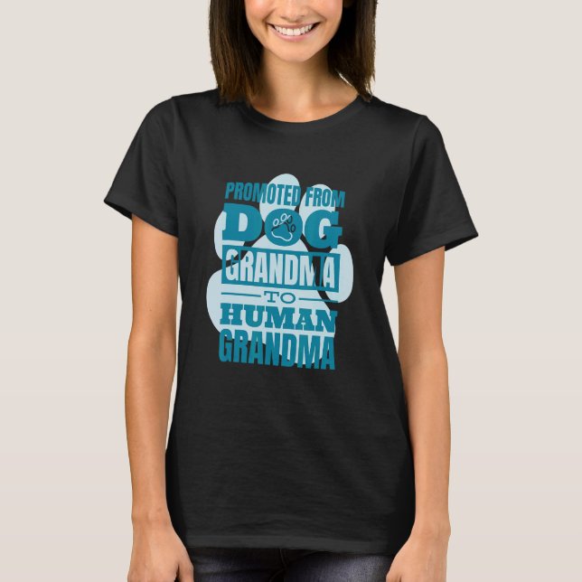 Ankündigung von Hunde-Oma zu Hum T-Shirt (Vorderseite)