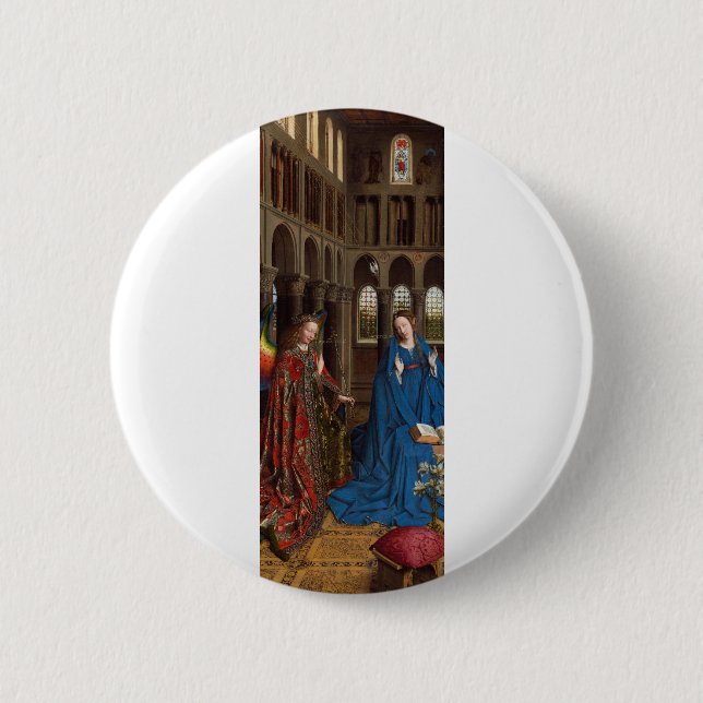 Ankündigung von Jan van Eyck Button (Vorderseite)