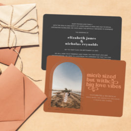 Ankündigung von Kleinsthochzeiten