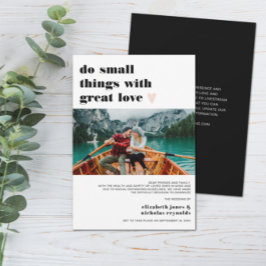 Ankündigung von Kleinsthochzeiten