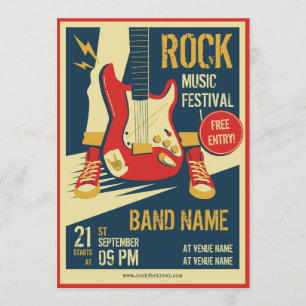 Ankündigung von Konzerten im Retro-Stil