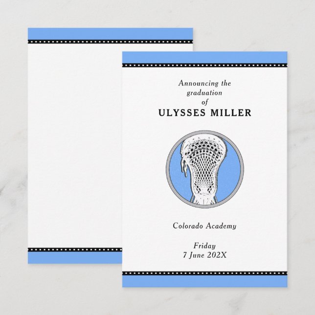 Ankündigung von Lacrosse Abschluss (Vorne/Hinten)