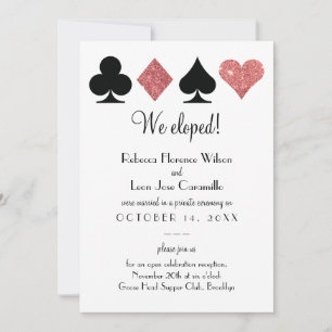 Ankündigung von Las Vegas Elopement Pink Glitzer