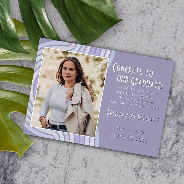 Ankündigung von Lavender Violet Gold Foil Abschlus (Von Creator hochgeladen)