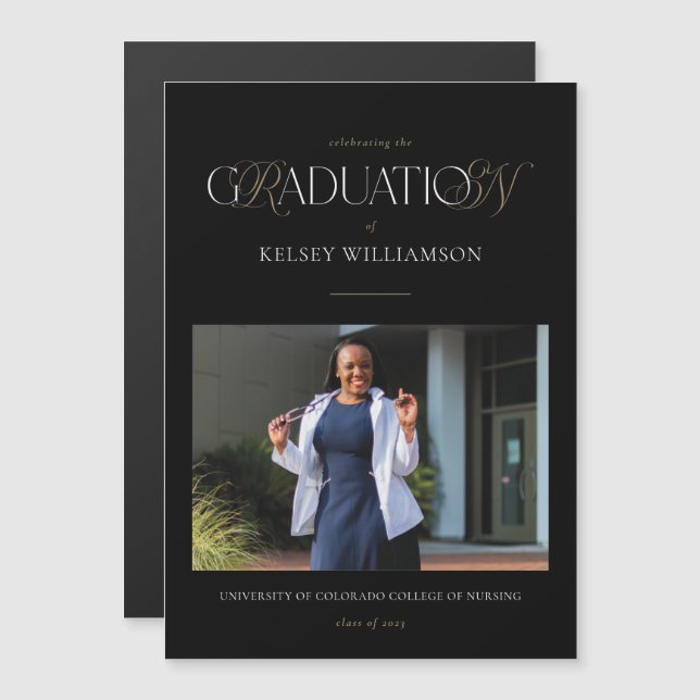 Ankündigung von Magnet RN Nursing Degree Abschluss (Vorne/Hinten)