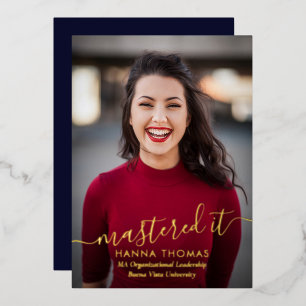 Ankündigung von "Mastered IT Foil Foto Abschluss"