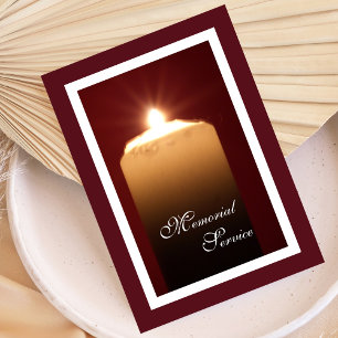 Ankündigung von Memorial Service Candle