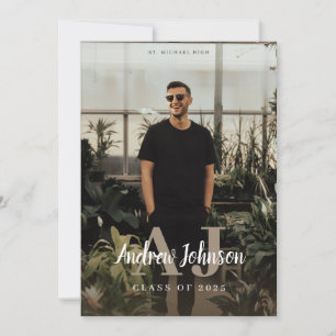 Ankündigung von Monogram Initials Abschluss für Ty